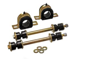 Chevrolet C2500 Sway Bar Bushing Set - Front - Energy Suspension - 36mm, Greaseable Bushings, Incl. Sway Bar End Links - Black - `01-`06